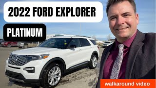 2022 Ford Explorer Platinum walkaround video 01 [upl. by Ihsir514]