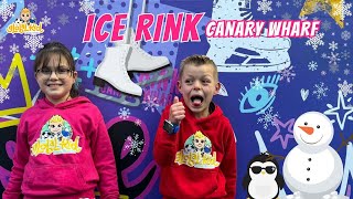 Ice Rink Canary Wharf Lorenzo amp Gaia’s FunFilled Ice Skating Adventure ⛸️❄️ [upl. by Gninnahc]