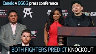 Canelo v GGG 2 Official prefight press conference [upl. by Neelsaj]