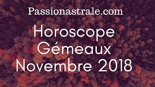 Gémeaux et ascendant Gémeaux Novembre 2018 [upl. by Elrahc]