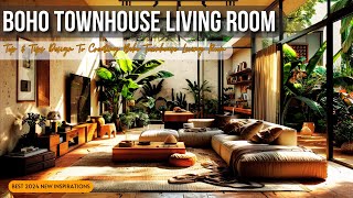 Top Design amp Tips To Creating Boho Townhouse Living Room [upl. by Parrott]