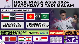 5 Negara Lolos 16 Besar Hasil Piala Asia 2024 Hari Ini  Oman vs Thailand 00  Asian Cup 2023 [upl. by Duky]