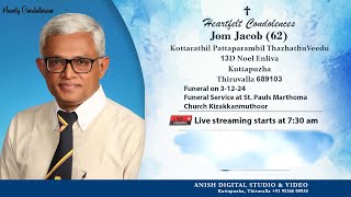 Funeral Live Jom Jacob 62 [upl. by Brodeur560]