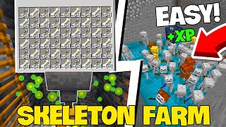 EASIEST AFK Skeleton Mob XP Farm Minecraft Bedrock 121 2024 [upl. by Giliane219]