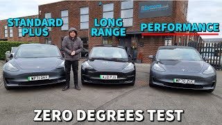 New Tesla Model 3 Standard LFP v Long Range v Performance  real world range and charge compared [upl. by Terencio]