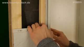 Fensterlaibung einer Fassadenverkleidung mit FProfil aus Aluminium [upl. by Bret335]