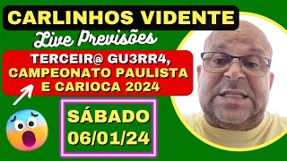 CARLINHOS VIDENTE LIVE PREVISÔES SÁBADO 06012024 🙏🇧🇷 [upl. by Walling]