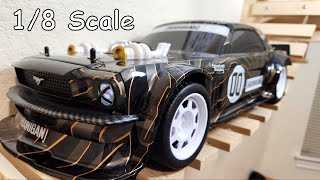 World 1st Licensed Hoonigan Hoonicorn 1965 Ford Mustang 18 Scale RC Car [upl. by Lutim]