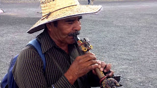 Ancient Mesoamerican Music Flute Pyramid SunMoon Teotihuacán Mexico  Maya Aztec Totonac [upl. by Langan329]