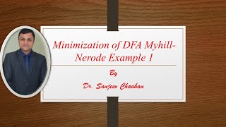 Lecture 32 Minimization of DFA using Myhill Nerode Example 1 [upl. by Melia]