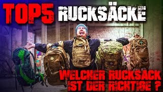 Top 5 Rucksäcke  Welcher Rucksack ist der richtige Outdoor Survival Backpacking Bushcraft EDC [upl. by Rugen]