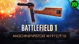 Battlefield 1 Maschinenpistole M1912P16 Review Weapon Guide  New BF1 DLC Guns  PS4 Gameplay [upl. by Ylevol573]