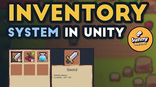 Inventory System in Unity based on Scriptable Objects  P1 [upl. by Chiquia]