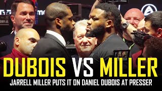 🤣 JARRELL MILLER LETS LOOSE ON DANIEL DUBOIS 🤣 PRESS CONFERENCE REACTION NO FOOTAGE [upl. by Naujat895]