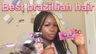 Tinashe hair unboxing and review  Best affordable Brazilian bundles [upl. by Viglione]