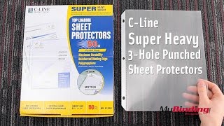 CLine Super Heavy 3 Hole Punched Sheet Protectors [upl. by Ranilopa77]