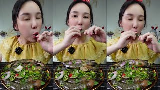 Eat soaked shrimp with muyny 🦐🦀🦞🦑 Spicy Food shrimp Crap seafood mukbang food koreanfood [upl. by Strickler]