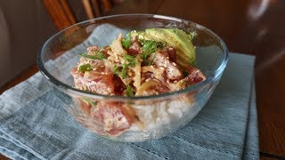 Spicy Poke Bowl Recipe Spicy Ahi Tuna [upl. by Brandy]