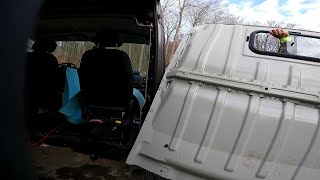 Promaster Partition amp Bench Seat Removal  Prepping for CrossCountry trip Pt 1 [upl. by Eelyme466]