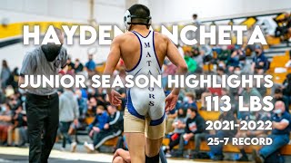 Hayden Ancheta Junior Season  Wrestling Highlights [upl. by Ellehcem]