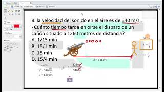 La velocidad del sonido en el aire es de 340 ms ¿Cuánto tiempo tarda en oírse el disparo de cañón [upl. by Waly]