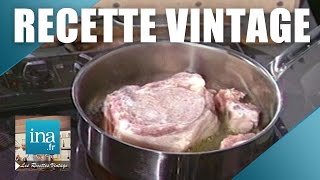 Recette  Côte de veau épaisse au ragôut de carottes et pommes de terre  Archive INA [upl. by Noicnecsa]