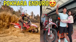 POKHARA ENDURO RACE KO LAGI PRACTICE GARDAI😍  DIRT BIKE IN NEPAL  LADY RIDER alishakhadgi9769 [upl. by Cargian]