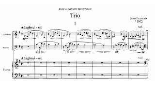 Jean Françaix Trio for Oboe Bassoon and Piano 1994 [upl. by Zahara418]