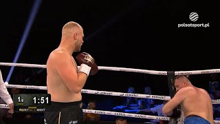 Kacper Meyna  Pavel Sour Skrót walki Homanit Rocky Boxing Night [upl. by Noxas]