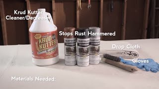 How to Paint Over Rust with RustOleum Hammered Spray Paint [upl. by Serica]