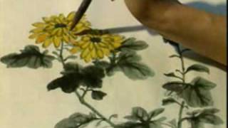 Chrysanthemum Chinese Painting Part 45 [upl. by Ari]