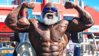 Old Man Super Power Strength at Muscle Beach [upl. by Girvin]