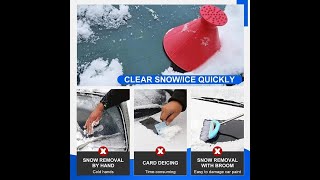 Window Windshield Car Ice Scraper Shaped Funnel Snow Remover Deicer Cone Tool [upl. by Siraval]