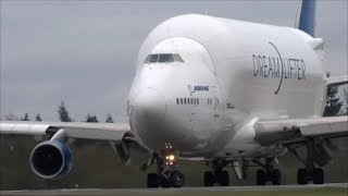 3 Boeing Dreamlifter 747LCF TakeOffs in 6 Minutes [upl. by Jack]