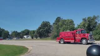 Zumbrota MN Fire Department Tankers 1 amp 2 responding to Goodhue mutual aid 932024 [upl. by Mill]