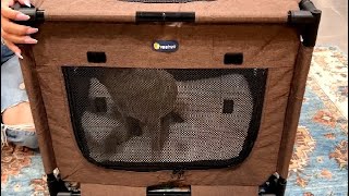 Veehoo 24 inch Soft Dog Crate Lightweight Dog Cat Kennel for Small Dogs Review [upl. by Casabonne497]