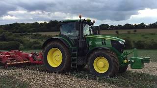 John Deere 6250R with Vaderstad TopDown 400 [upl. by Aseek224]