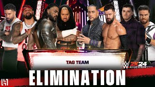 WWE 2K24 Tag Team ELIMINATION Match  The Bloodline vs The Judgement Day  PS5 Gameplay [upl. by Kenaz]