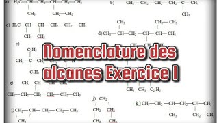 Nomenclature des Alcanes Exercice N1 1ereS [upl. by Orion]