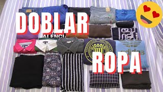 Como DOBLAR ROPA para Ahorrar Espacio 👕👗 Método del bolsillito 21 prendas diferentes 😮 [upl. by Barbaraanne]