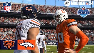 Madden 24 Caleb Williams Bears vs Bo Nix Broncos Madden 25 Updated Roster 2024 Sim Game Play [upl. by Milla167]