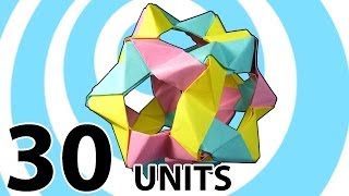 Modular Origami Buckyballs from 30 PHiZZ Units Instructions [upl. by Nahtanaj]