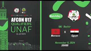 U17 AFCON 2025 Qualifiers  UNAF Maroc vs Egypte [upl. by Atterrol]