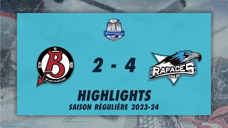 Diables Rouges de Briançon 24 Rapaces de Gap  Highlights  Synerglace Ligue Magnus 202324 [upl. by Koetke]