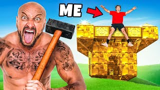 Worlds STRONGEST MAN vs Home Made Bunker [upl. by Locin690]