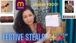 ✨ Festive Finds Under ₹300 on Meesho – Look Fabulous Without Breaking the Bank 🎉 [upl. by Bea250]