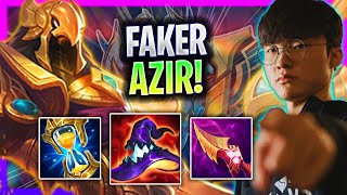 FAKER IS A GOD WITH AZIR MID GAMEPLAY SOLOQ  T1 Faker Plays Azir Mid vs Leblanc Season 2024 [upl. by Gilpin]