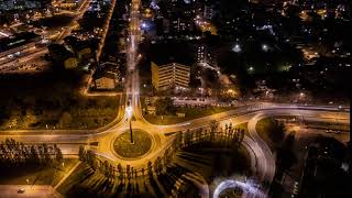 Italy Pesaro 2017  Night City Timelapse with drone DJI Phantom 3 PRO 1080p 25FPS [upl. by Akinihs207]