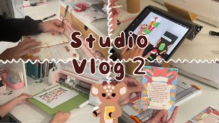 Studio Vlog 2  A few days in my life  Speed painting  Packing orders [upl. by Bein355]