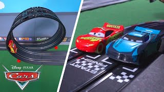 Lightning McQueen Challenges Jackson Storm on a Gravity Defying Loop  Pixar Cars [upl. by Nylireg]